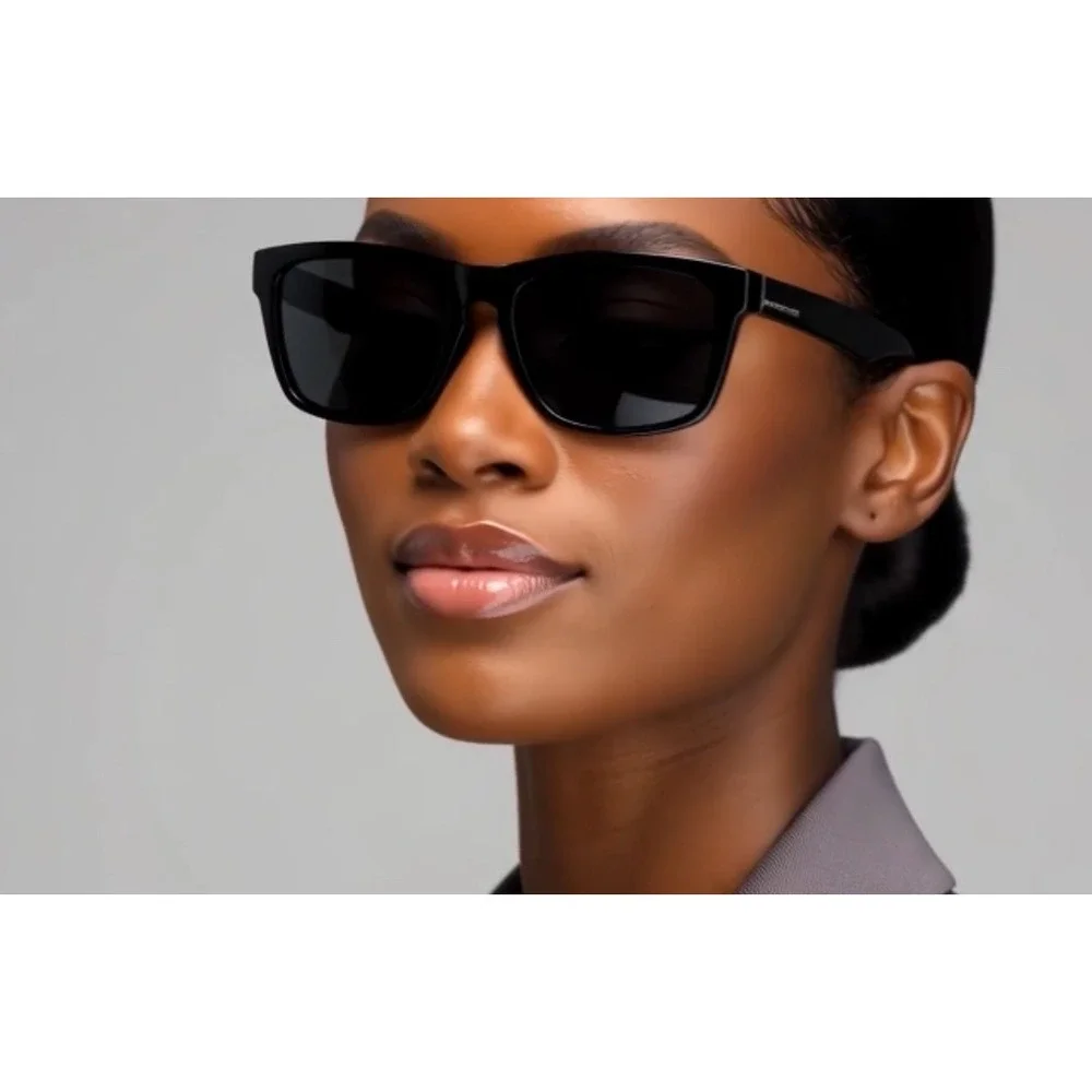 Polarized Sunglasses Women Black Frame Square Lenses UV Protection Driving Gafas